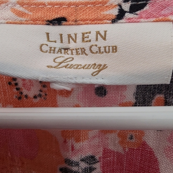 Linen Charter Club Luxury Linen Top Size Extra Large - Picture 3 of 5